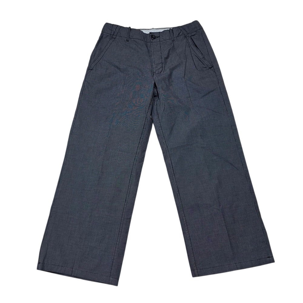 Vintage Gap Women's Pinstripe Wide Leg Cropped Pants‎ XS Gray/Blue Cotton VTG